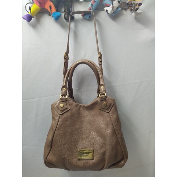 Marc by Marc Jacobs Classic Q Taupe Brown Pebbled Leather Shoulder Bag - Picture 16 of 16